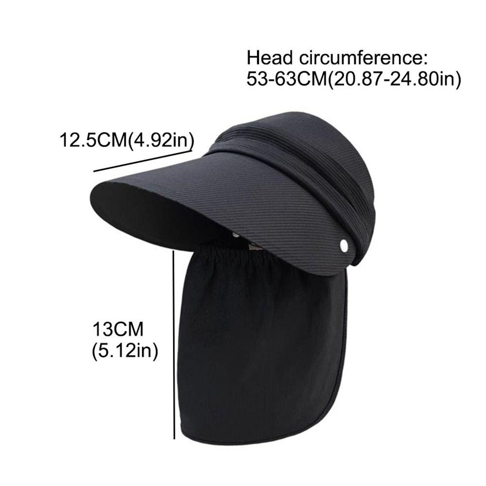 with Face Cover Sun Visor Hats Empty Top Sun Hat Outdoor Peaked Cap  Summer
