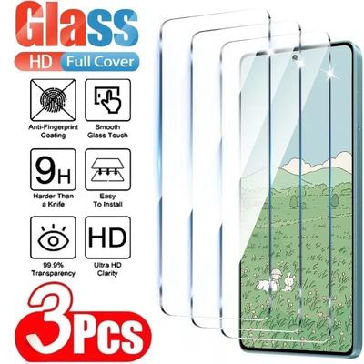 3 Stück HD Gehärtetes Glas Displayschutzfolie für Xiaomi Redmi Note 10 11 12 13 14 Pro 15 Pro 5G Glasfolie Kratzfest HD Glas