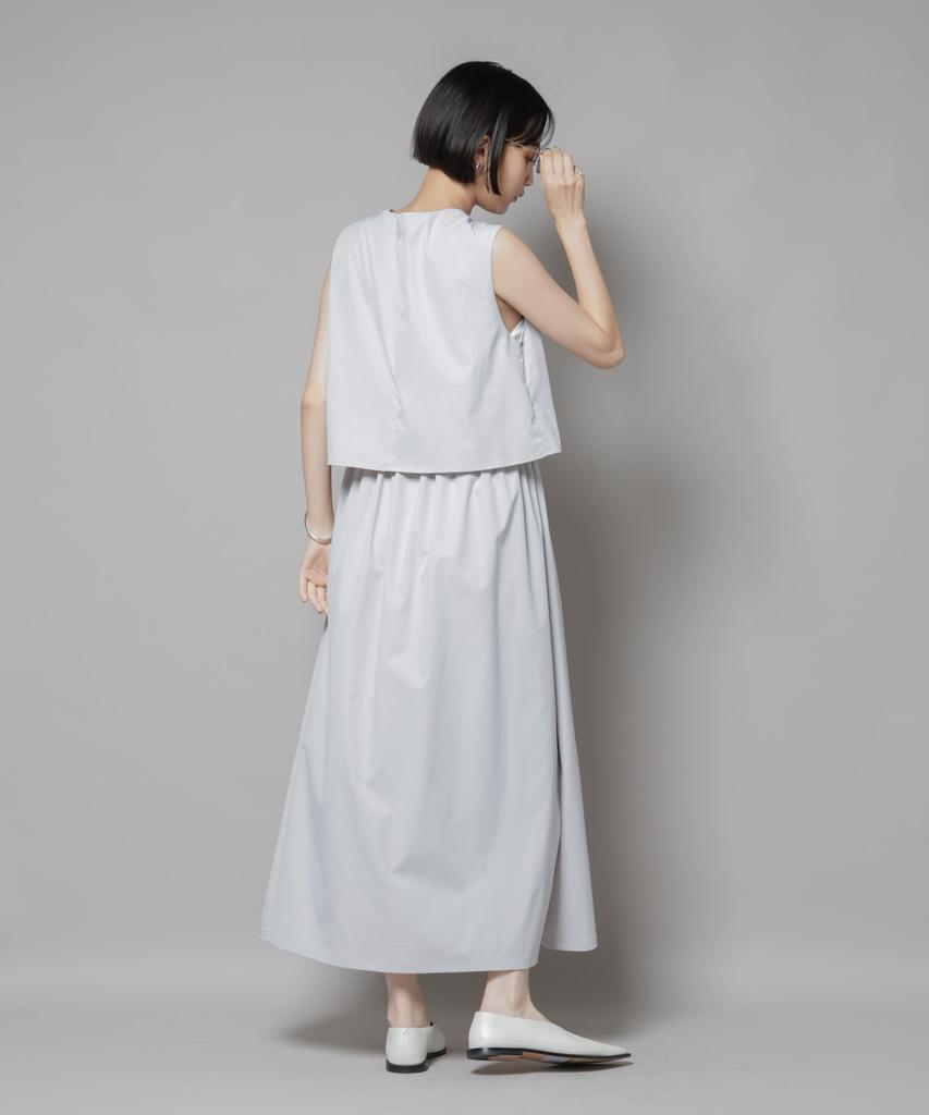 Nano Universe Style Sleeveless F Women's Set-Up Dress, 021, L. Gray, 673-5219308