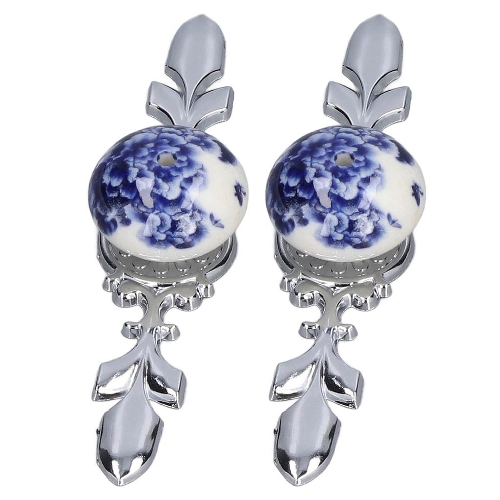2pcs/set Ceramic Cabinet Handle Modern Simple Style Hand Painted Ceramic Cabinet Knobs1060D Peony