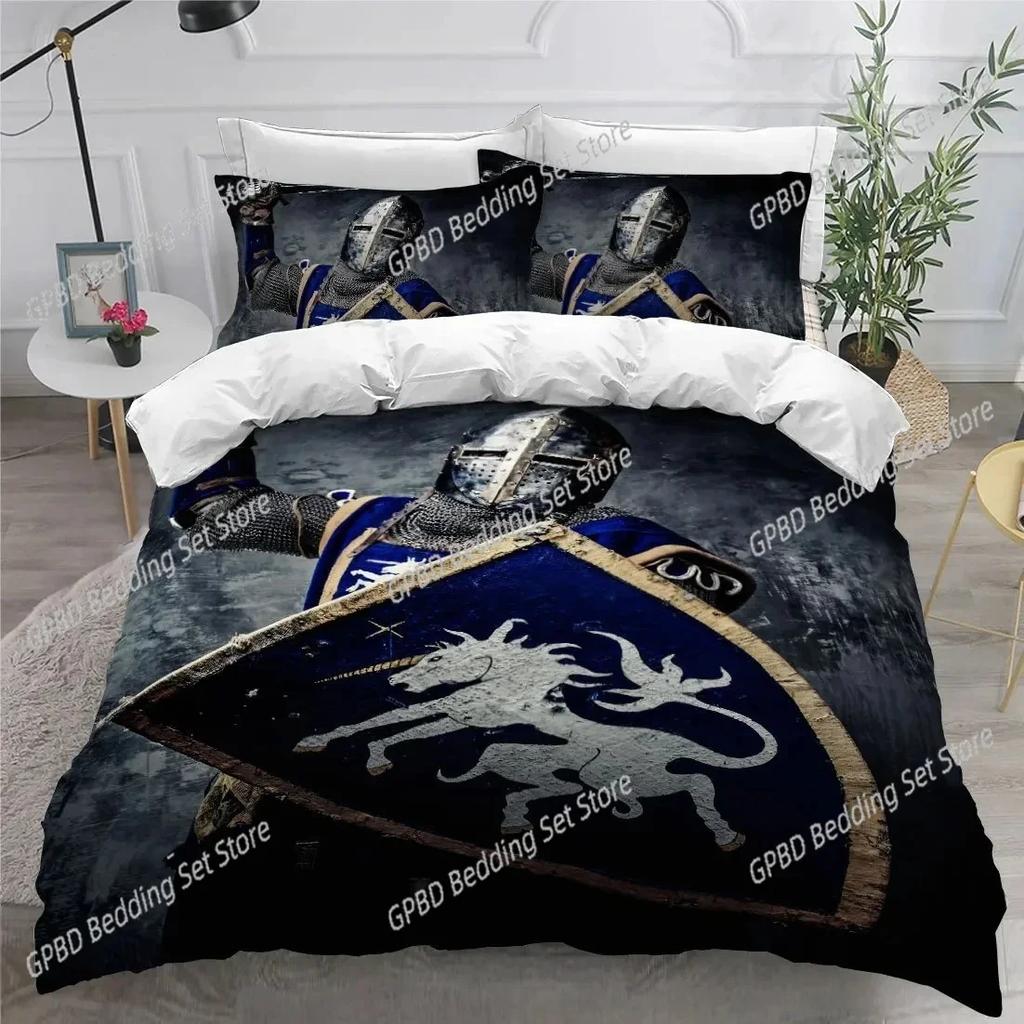 3D Print Holy Knights Bedding Set For Bedroom Soft Modern Bedspreads Comefortable Kids Duvet Cover Quilt Cover And Pillowcase