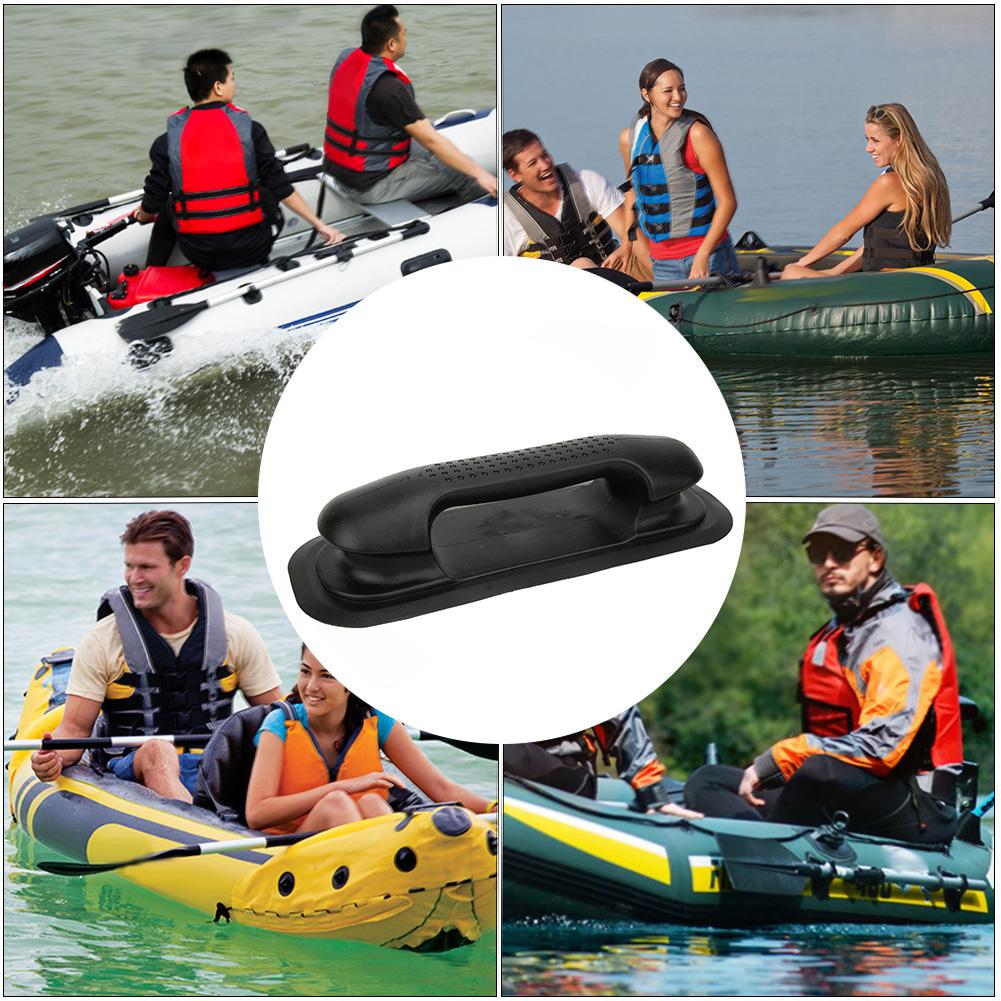 PVC Handle Grab Rail Handrail Accessory with Holes for Inflatable Boat Canoe Kayak