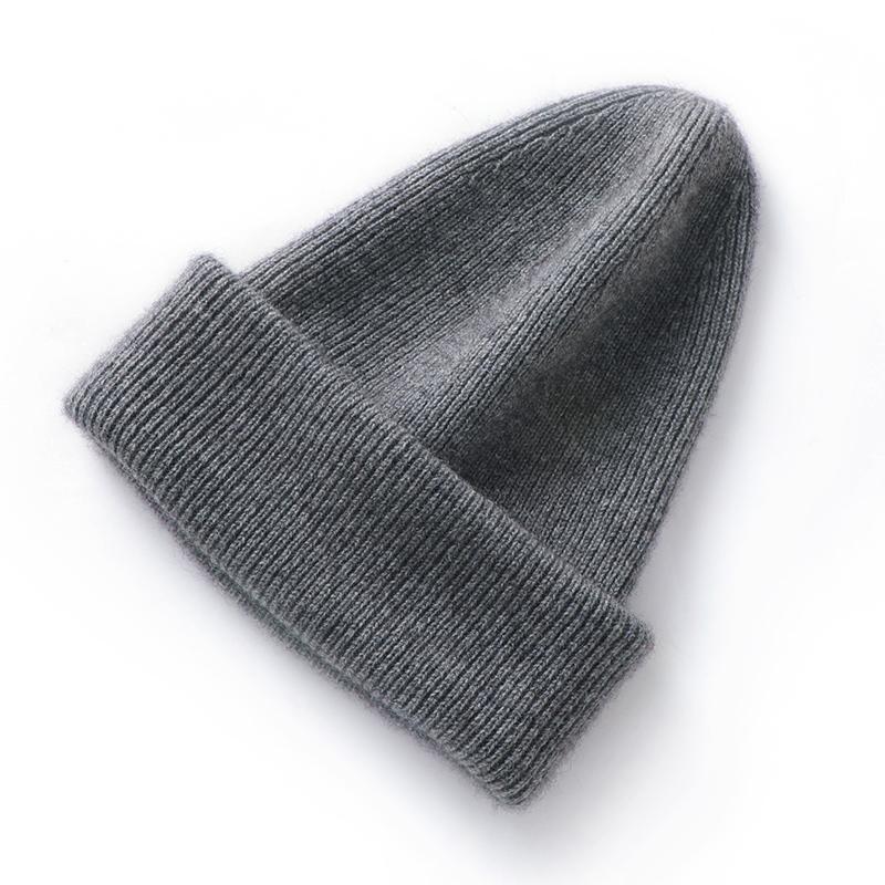 Real Cashmere Winter Hat for Women Cashmere Knitted Hat Fashion Warm Soft Beanie Hats Solid Adult Cover Head Cap