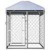 VidaXL Chenil Extérieur avec Toit Chiens 1x1x1,25m Cage Enclos Niche Jardin 144491