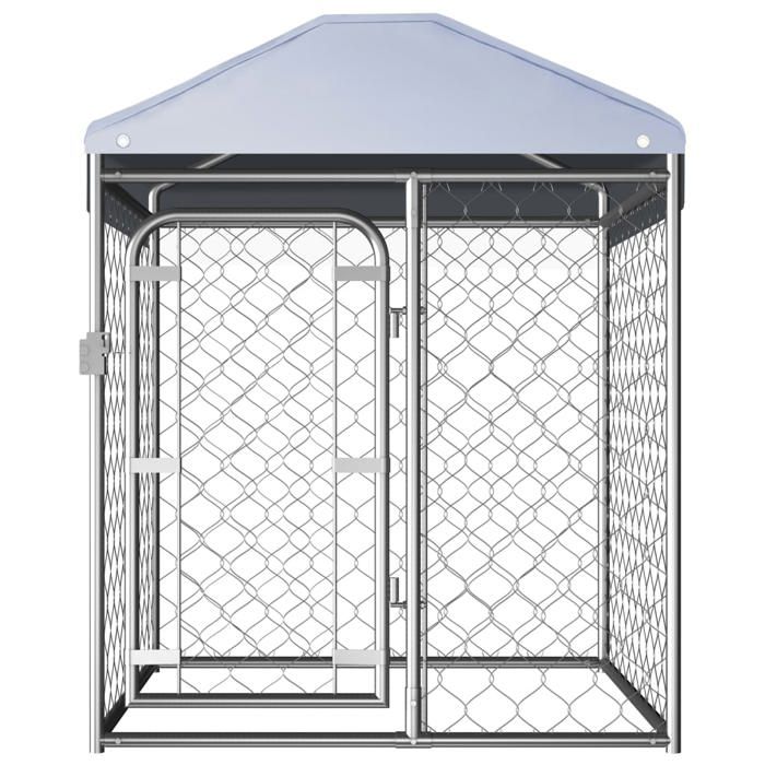 VidaXL Chenil Extérieur avec Toit Chiens 1x1x1,25m Cage Enclos Niche Jardin 144491