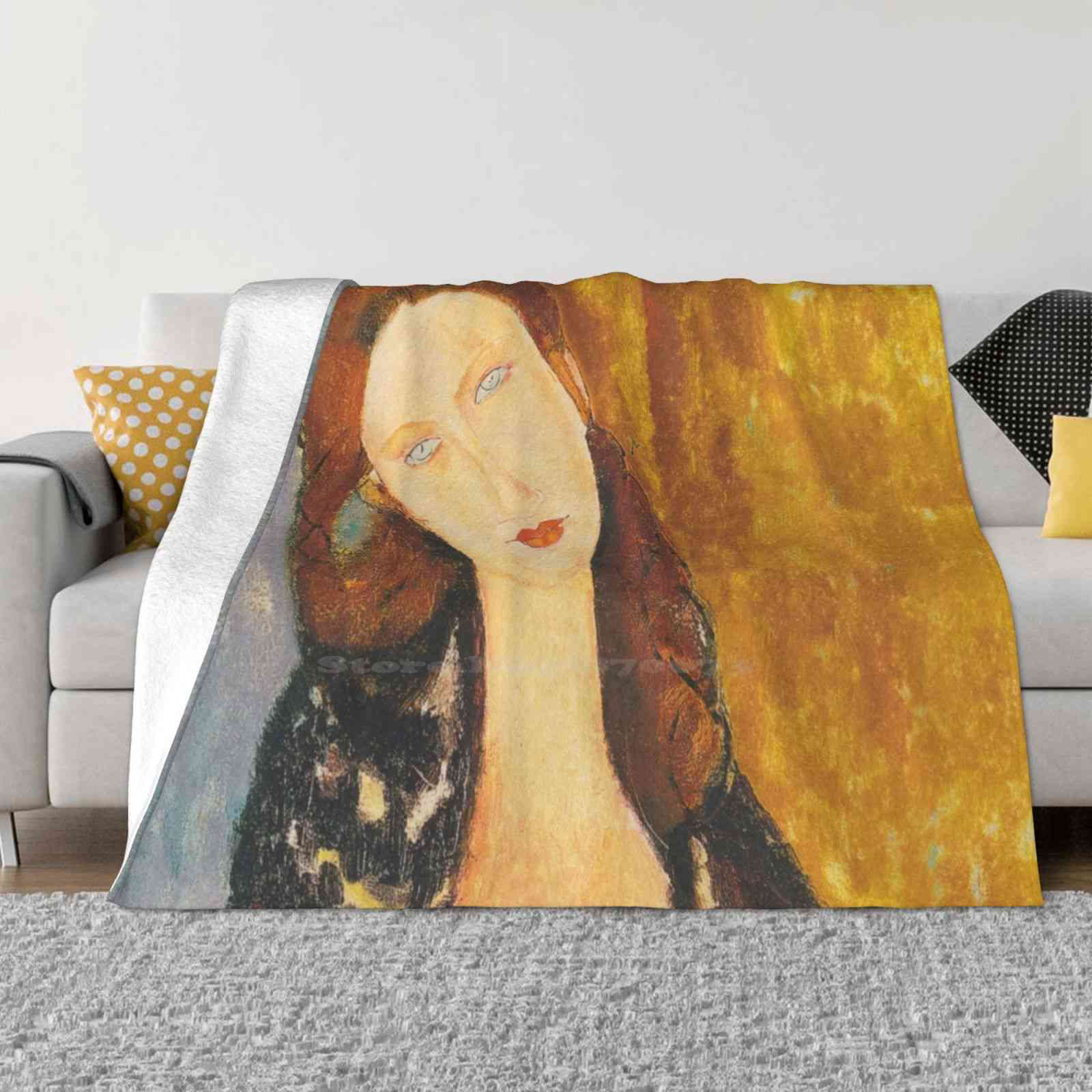 

Vintage Amedeo Modigliani-Jeanne Hebuterne Sitzend 1918 Fine Art Low Price New Print Novelty Fashion Soft Warm Blanket Woman 30x40in
