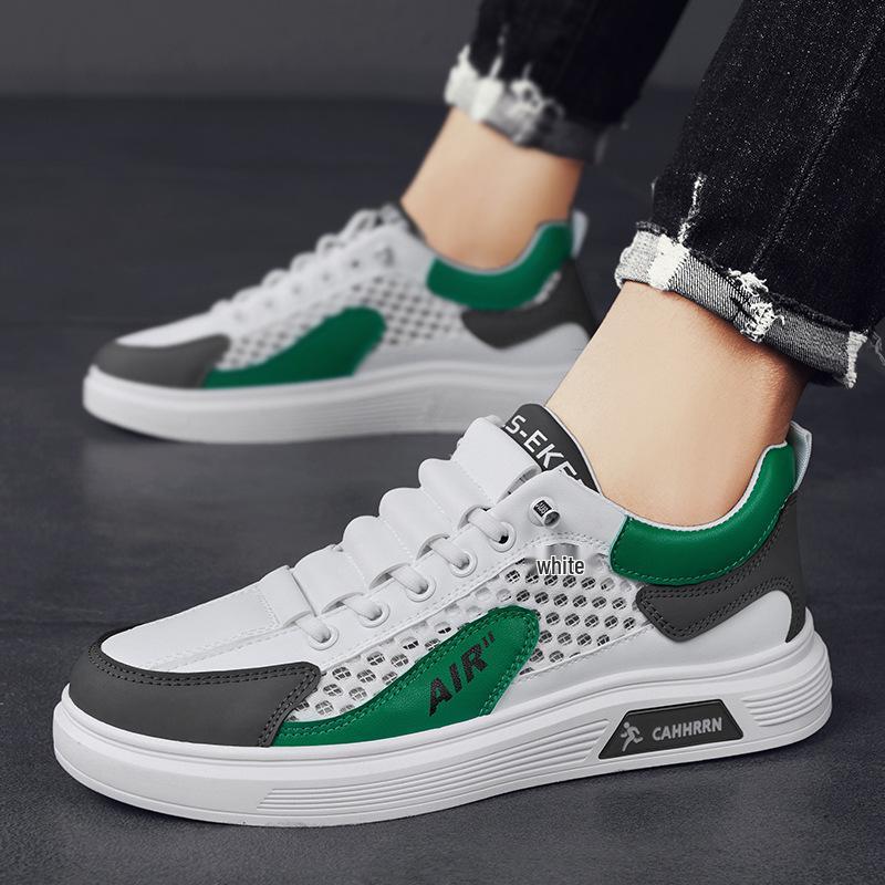 2025 Summer Men's Breathable Mesh Casual Board Shoes - Fashionable & Versatile