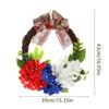 Artificial Flower Wreath for Front Door Garden, Patriotic Wreath