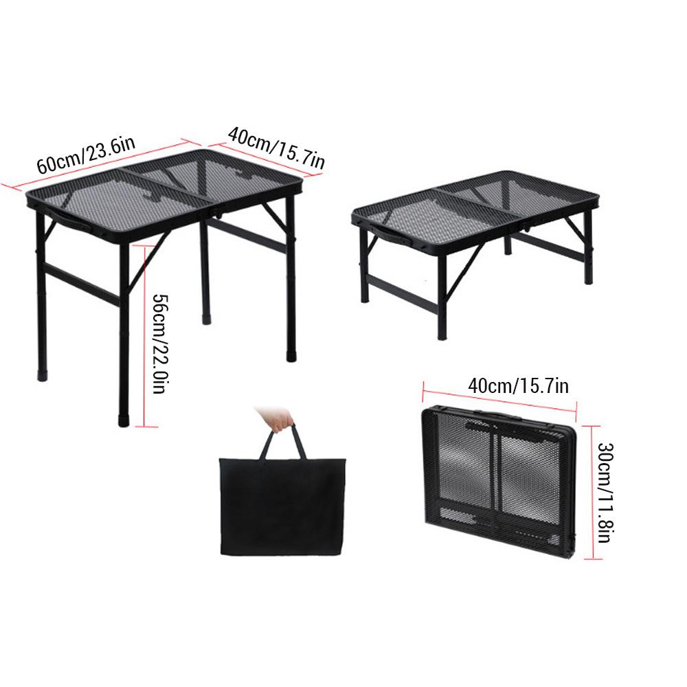 Camping Folding Table Outdoor Picnic Table Foldable Beach Table Mesh Top Grill Table portable table