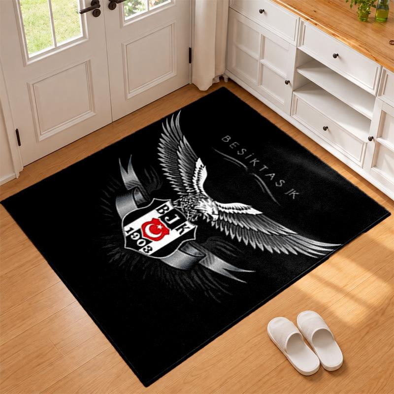 Besiktas JK Carpet Door Mat for Living Room or Bedroom Protective Mat Under Chair Office Decoration Christmas Gift Birthday Present