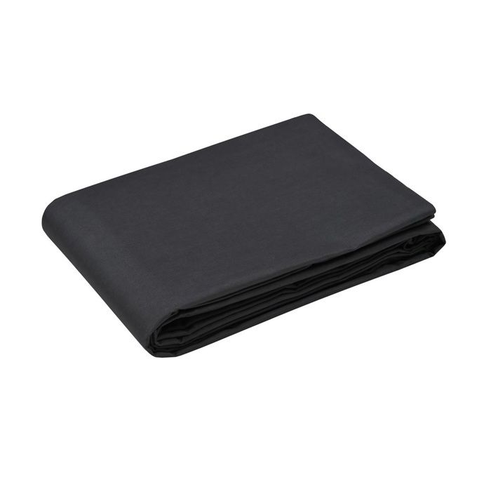 Housse De Couette En Percale De Coton Uni 240 X 220 Cm Elysée Anthracite