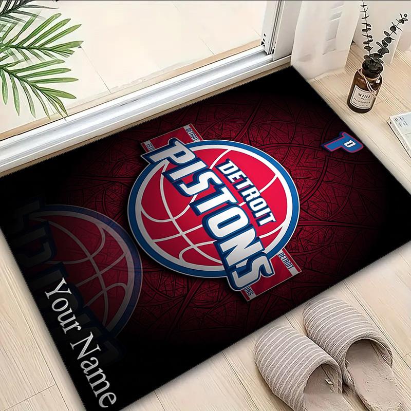 Custom Name Rug Detroit-Pistons Logo Area Rug Suitable for Indoor And Outdoor,Carpets for Homes, Offices,Living Rooms,Home Decor,Christmas Gift