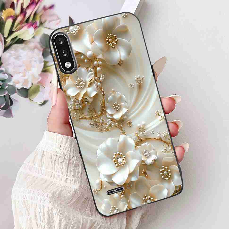 For LG K22 2020 Casing 6.2" Floral Pattern Cover Silicone Soft TPU For LG K 22 K22 LGK22 Cases Screen Protectors Coque Fundas