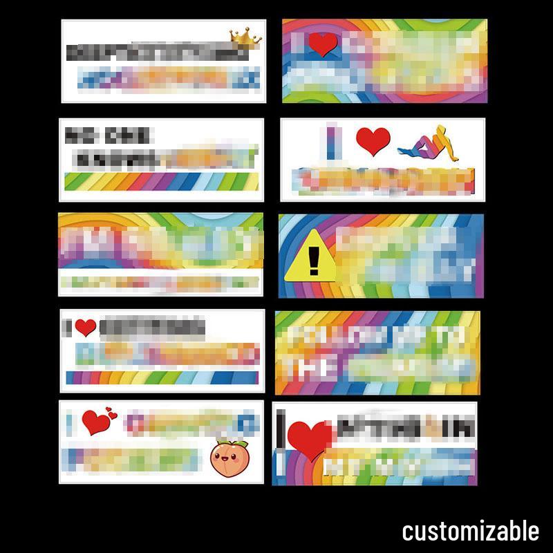 10-штучный набор светоотражающих радужных наклеек на задний бампер автомобиля - Хит продаж и забавные Adhesive