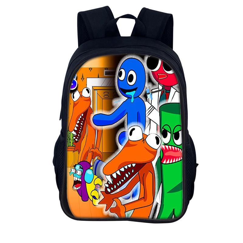 Rainbow Friends Kids Backpack With Polyester Material And Spacious Design For School And Daily Use