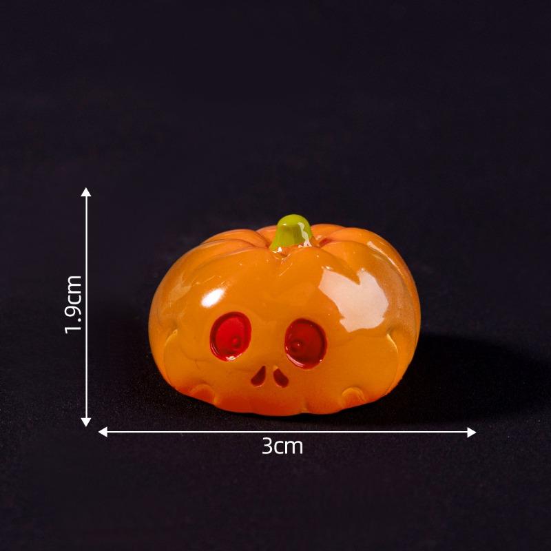 Micro-landscape Luminous Halloween Pumpkin Demon Decorative Accessories Mini Car Ornaments