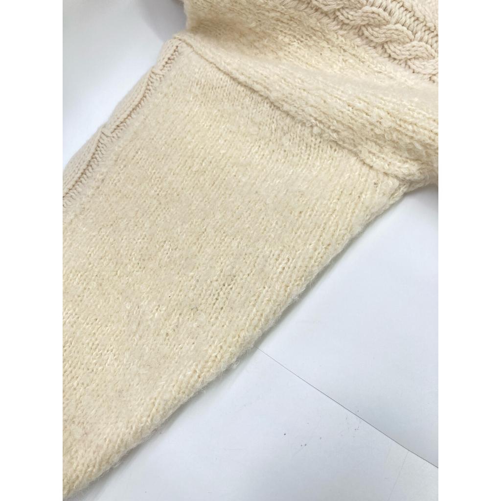 CLANE 17106-2051 Cable Boa Knit Blouson Jacket F IvoryUsed