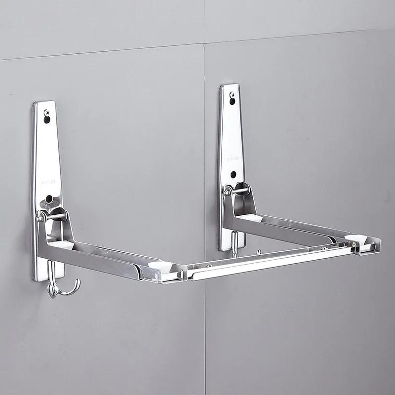 Stainless Steel Microwave Oven Rack Foldable Oven Shelf Retractable Kitchen Accessories Storage Rack Wall-Mounted Oven Rack