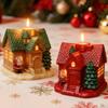 Christmas Candle Molds Holiday House Mould 3D Silicone Mold for Resin Casting Christmas Making Home Decor Holiday Crafts