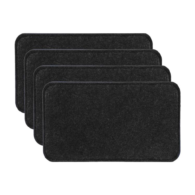 

4Pcs Portable Felt Bottom Shaper Pads For Bag Organizer Insert Reinforced Bag Base Support With Round Corners L