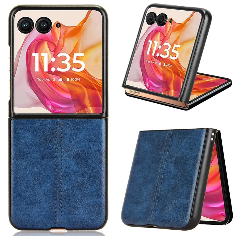 Stitching Fabric Leather Texture Case for Motorola Razr 0 Ultra Moto Razr 40 Plus Cover Lightweight Coque Fundas Capa