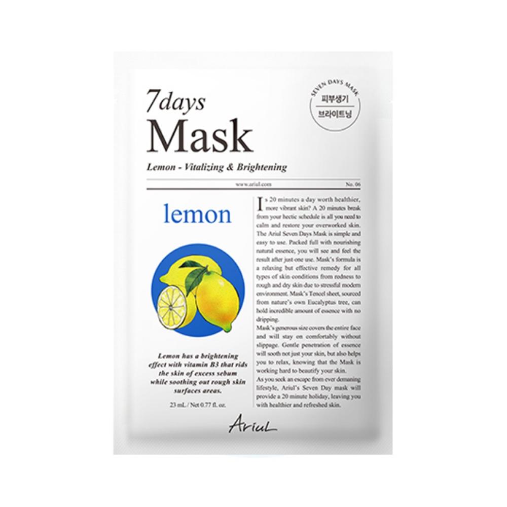 Arial [daily Routine Brightening] Arial 7 Days Mask Lemon C 10 Sheets+5 Sheets Plan