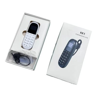 KK1 Mini CellPhone 0.66inch OLED Screen Bluetooth 3.0 Earphone Voice Changer Dialer Automatic Call Recording Super Light Portable Unlocked Cellphone