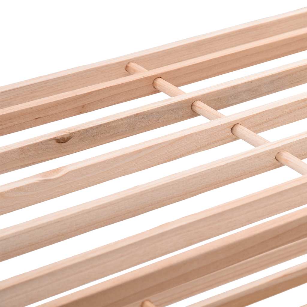 Shoe Rack with 3 Shelves Solid Pine Wood