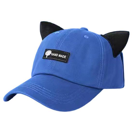 

Особистий капелюх-авіатор із сонцезахисними окулярами Унісекс Окуляри Clear View, які миються, сонцезахисний крем, декор із котячими вухами, складні поля, косплей, сонцезахисний капелюх, головний убір. S синій