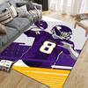 Kirk Cousins Flannel Printed Carpet, Home Sofa Decoration for Living Room & Bedroom, Non‑Slip Play Flannel Floor Mat for Game Room
