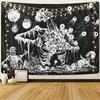 Death Planet Tapestry Death Stars Blue Galaxy Planet Cosmic Wall Hanging Art Decor Bedroom Living Room College Dorm Tapestries