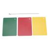 Referee Penalty Cards, Green, Yellow, PP Material, Portable, Flexible, Versatile, for Entertainment,