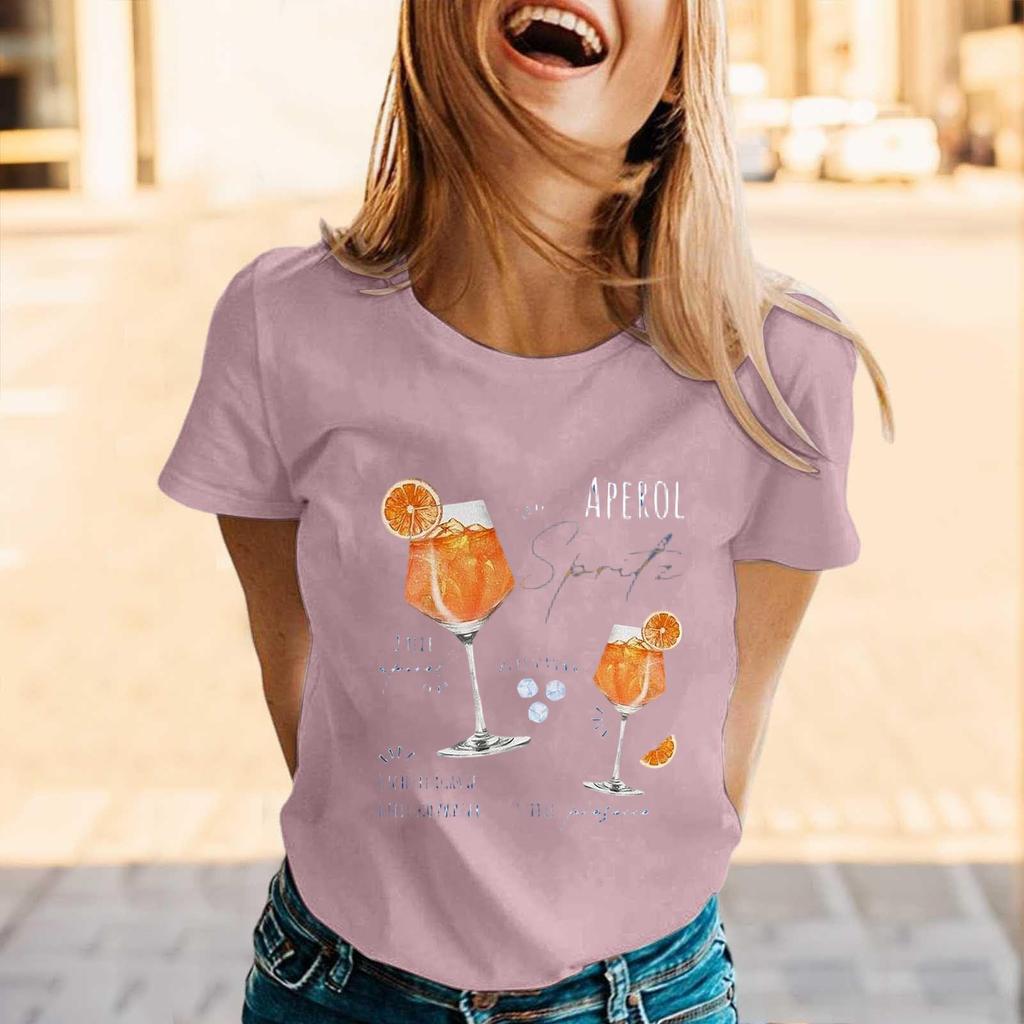 Summer Party Travel Short-sleeved T-shirts and Shirts, Weekend Casual Loose Vacation Shirts