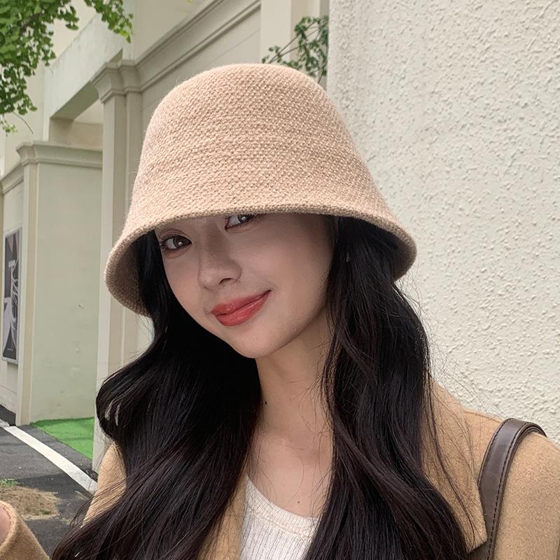 

Панама женская осенне-зимняя в корейском стиле, с большим обхватом головы, подчеркивающая маленькое лицо, шляпа-ведро, теплая защита ушей, шляпа-панама one size