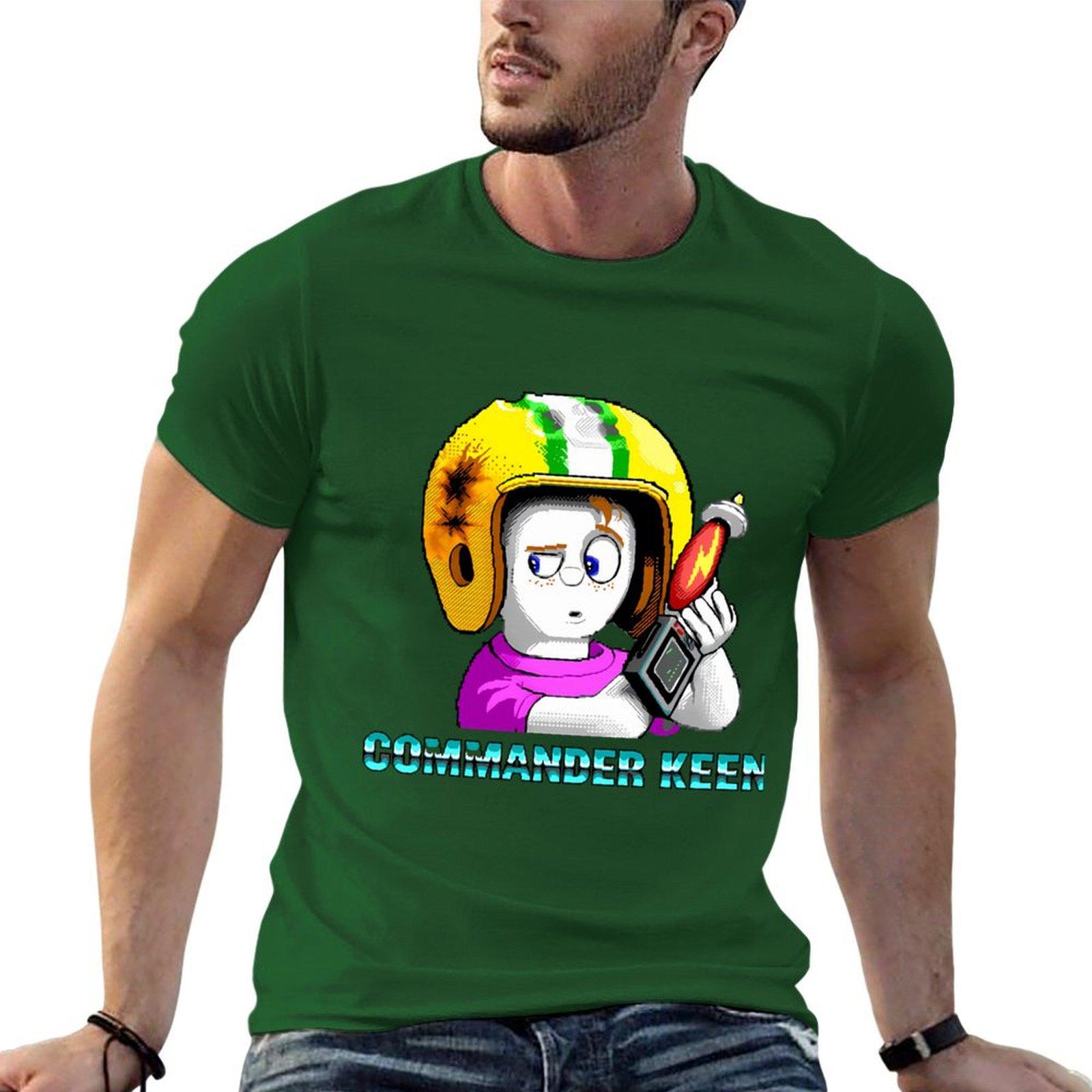 Футболка Commander Keen мужская футболка эстетичная одежда милая одежда графика черные футболки для мужчин 4XL