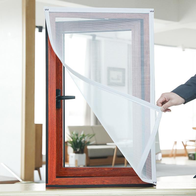DTGJ Magnetic Screen Windows Mosquito Net Customized size white Invisible Fiberglass Mesh Air Tulle Anti insect fly Curtains
