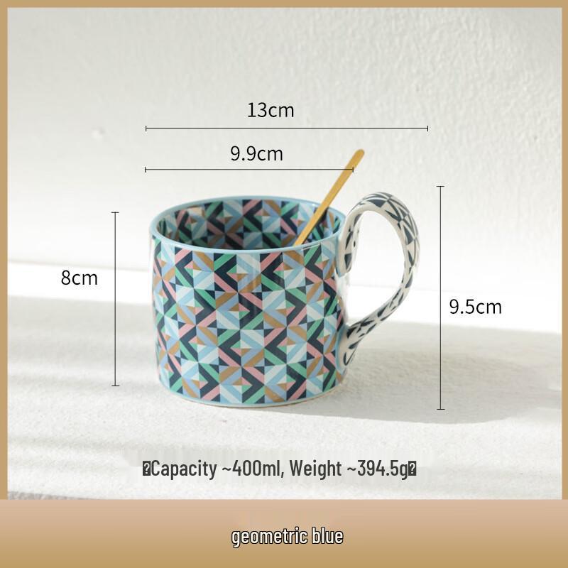 Retro High-Handle Ceramic Mug