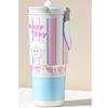 Cartoon Bunny Insulated Travel Mug With Handle And Stainless Steel For Kids And Adults