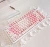 Pink Keycaps XVX Sakura PBT Cute MOA Profile Dye Sublimation Custom for Mechanical Keyboards 142 Sets Pink - Keycaps, 60%/65%/75%/100%, -