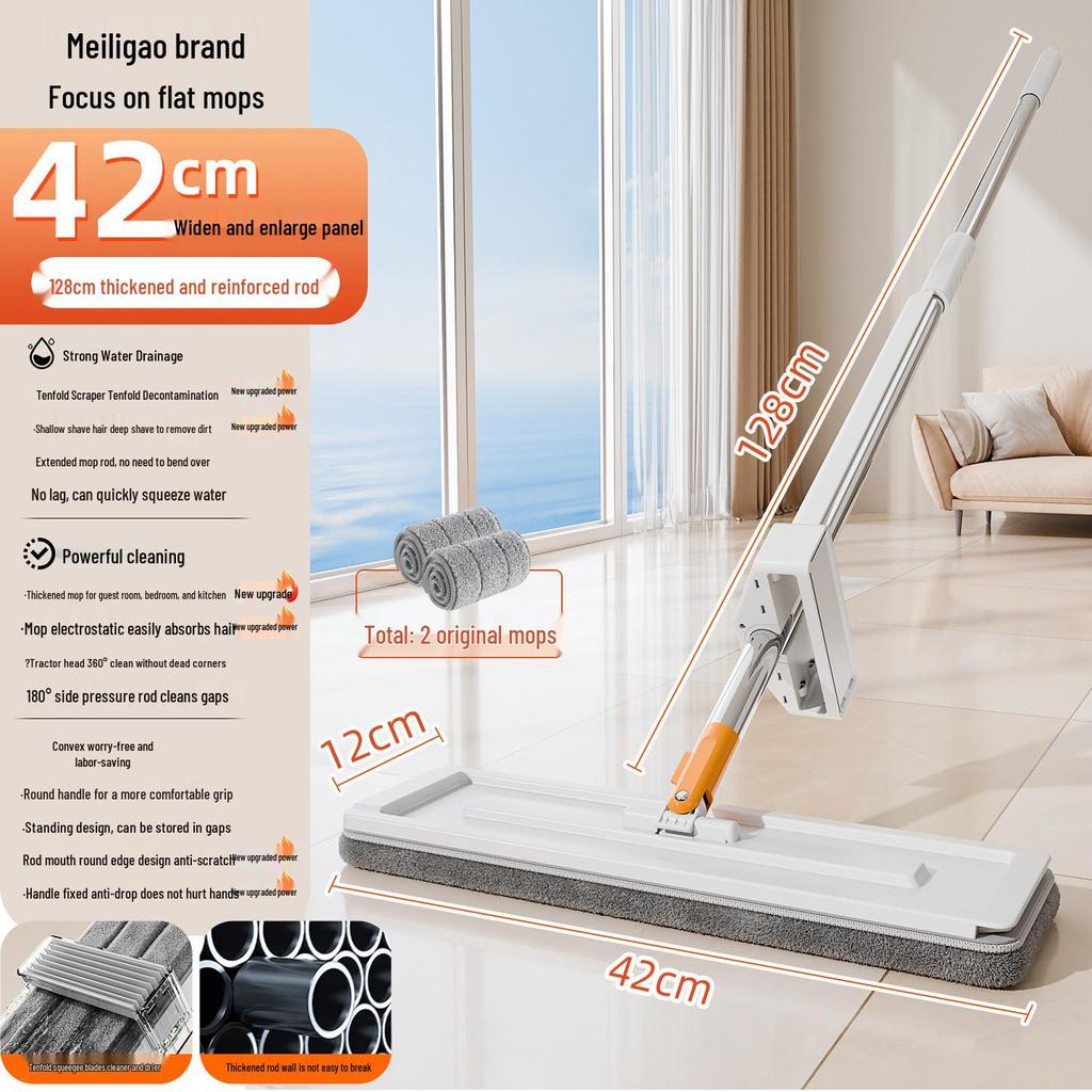 Dual-Use Flat Mop 2025: Wet/Dry Hands-Free Cleaning