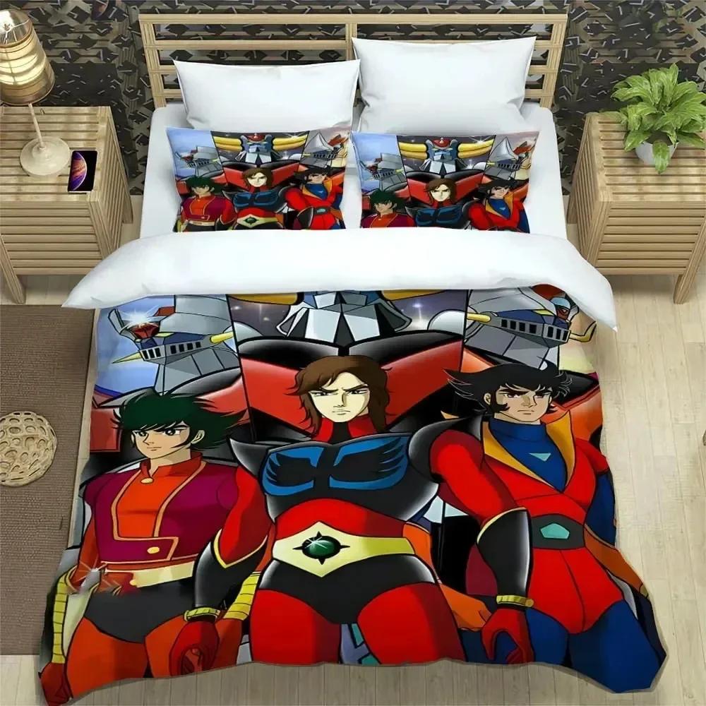 3D-tryck Ufo Robo Grendizer Goldorak Bekvämt Påslakan Örngott Sängklädesset Barn Sovrumsdekoration Hemtextil
