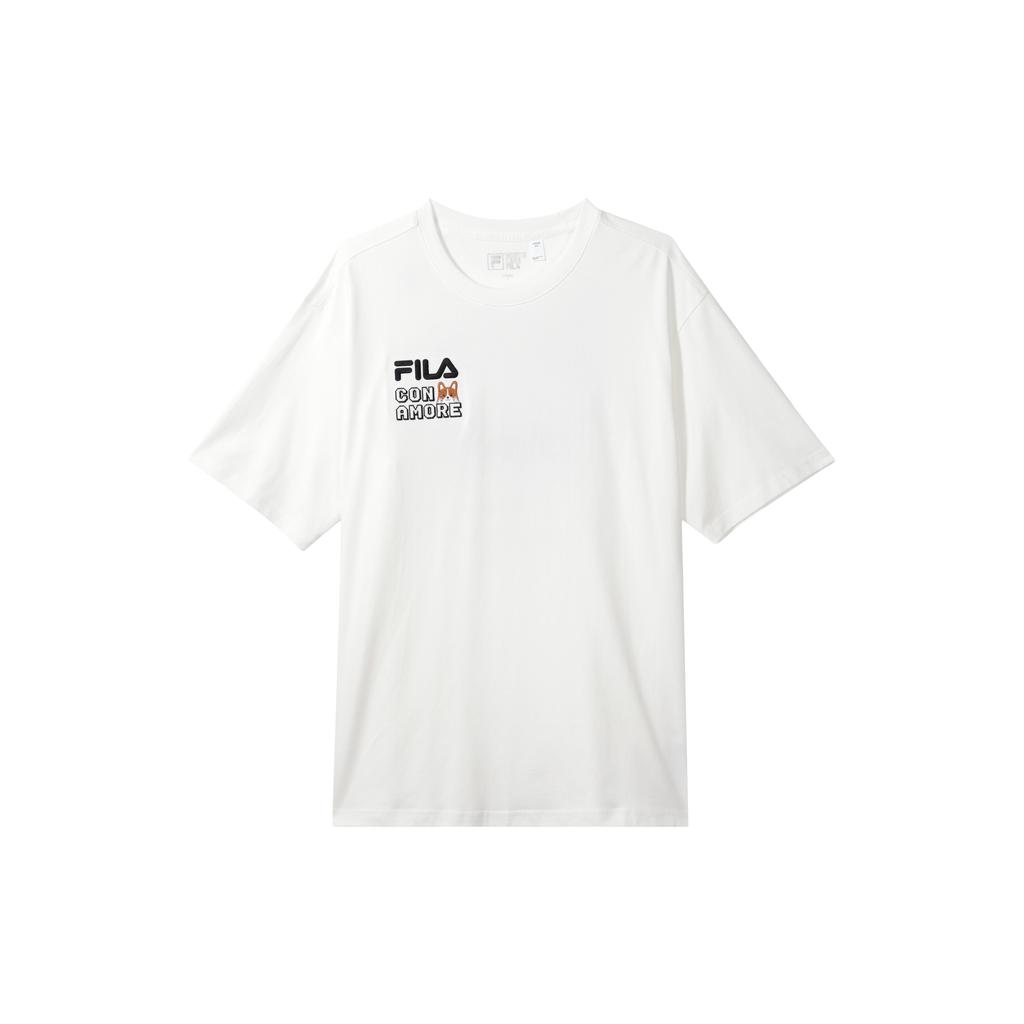 New FILA T Shirt Unisex Cloud White F11U429102FWT