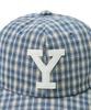 YALE Y Logo Check Ball Cap_Blue