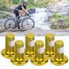 M5x10mm Mountain Bike Brake Disc Titanium Steel Screw Bicycle Universal T25 Head BoltsYellow
