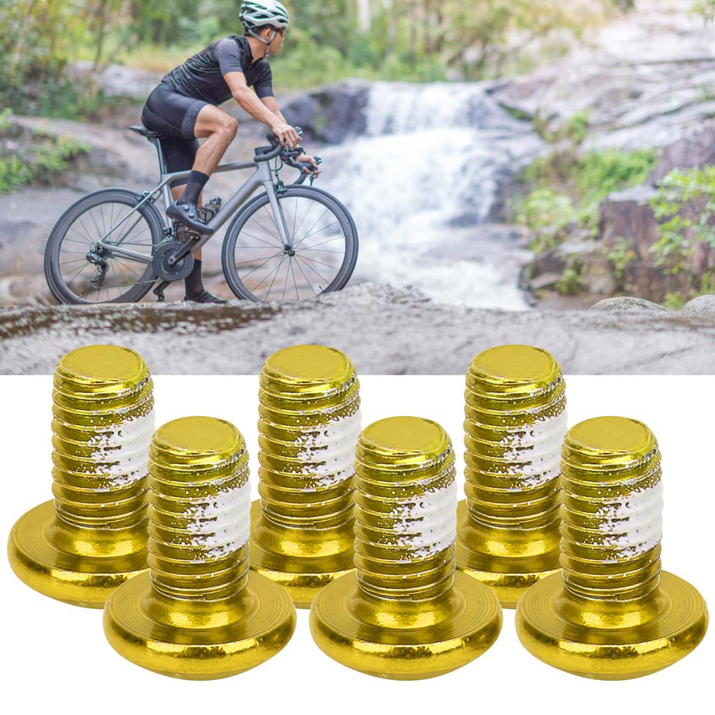 M5x10mm Mountain Bike Brake Disc Titanium Steel Screw Bicycle Universal T25 Head BoltsYellow