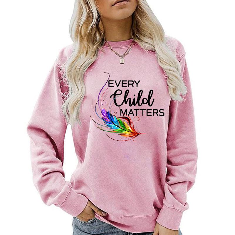 

Every Child Matters Orange Shirt Day Women Hoodies Sweatshirts Fashion Casual Pullovers Tops Unisex Long Sleeve Pullovers 4XL