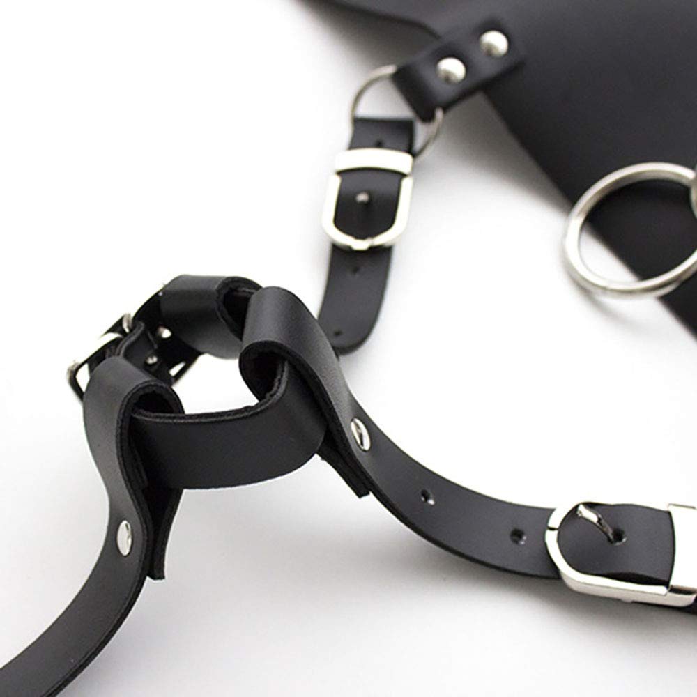 Warmtrees SM Chastity Belt for Vibrator Penis Vibrator Dildo Vibrator Restraint PU Leather Waist Belt Harness Penis SM Guaranteed Vibrator Beginner