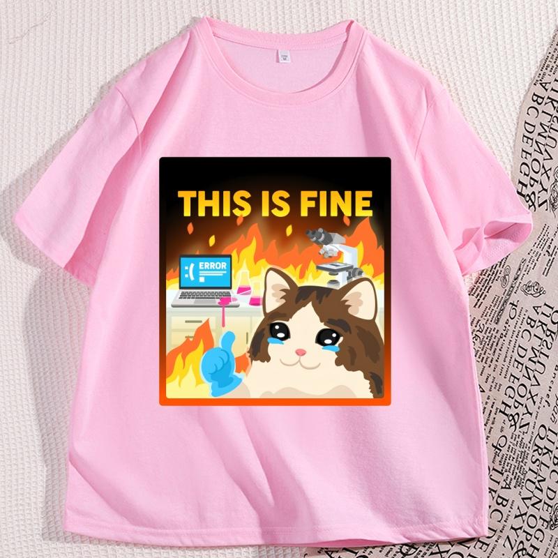 This Is Fine Tshirt Funny Science T Shirt Biology Geek Laboratory Scientist Tshirt Chemistry Teacher Gift Clothes Tee