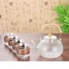 Hammered High Borosilicate Glass Teapot Set with 6 Cups