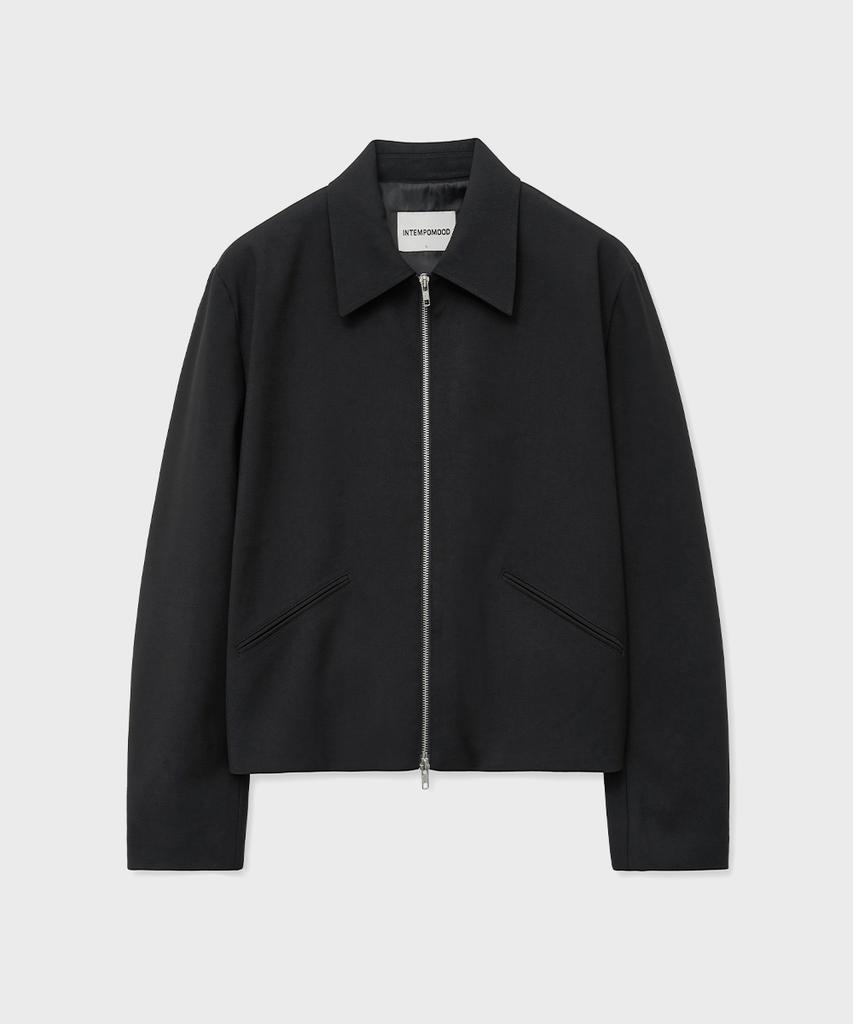 Intempomood Modern Padded Shoulder Jacket_Black
